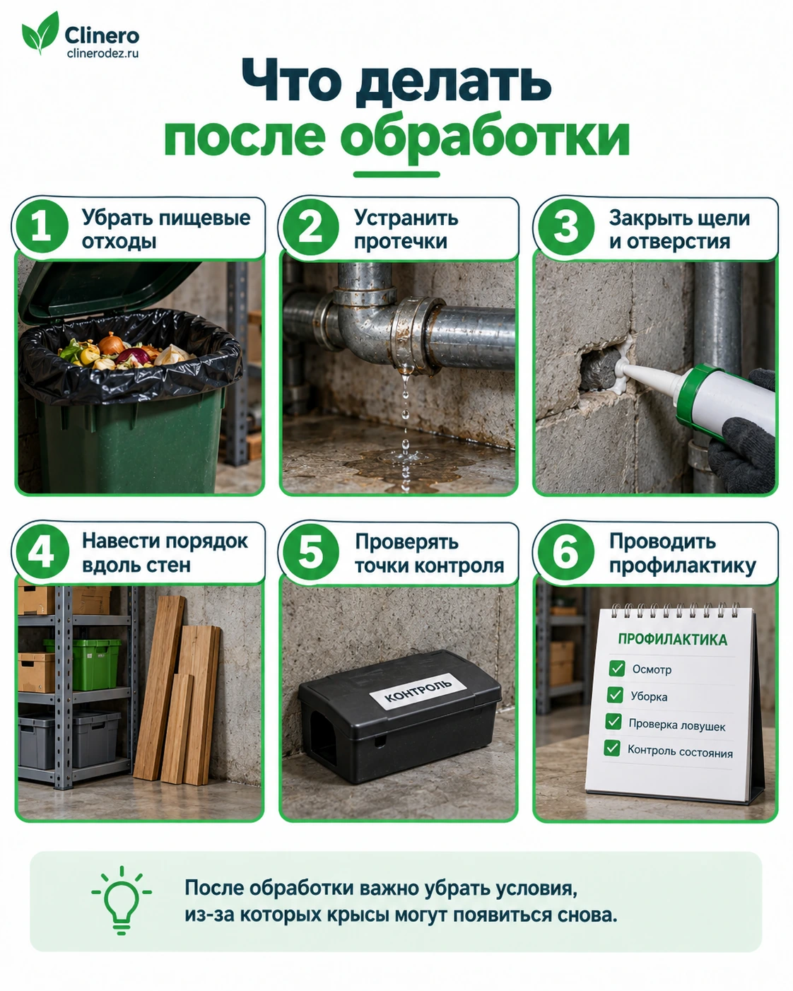 Что делать после обработки подвала от крыс