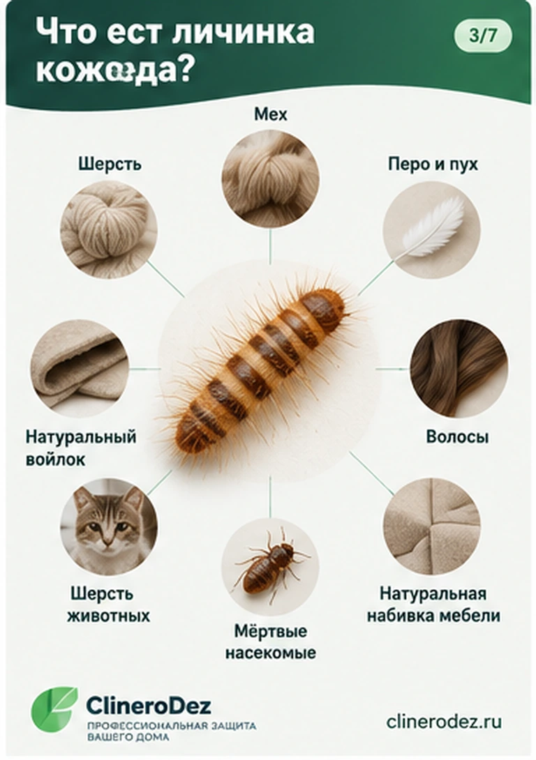 Чем питается личинка кожееда